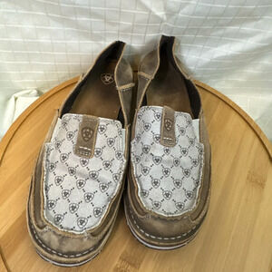 Women’s size 9 Ariat slip on brown shoes Comfort Flats